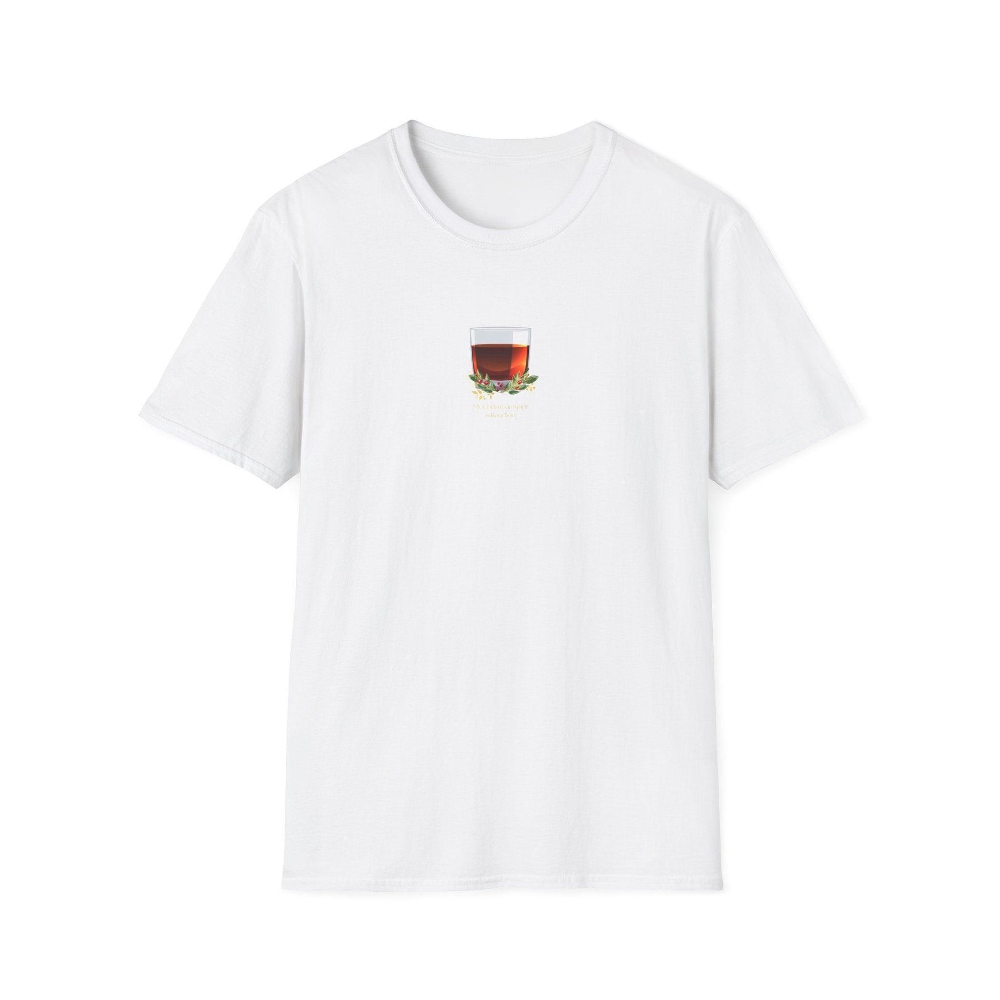 My Christmas Spirit is Bourbon 🥃🎄 - Unisex Softstyle T-shirt - Whippie's