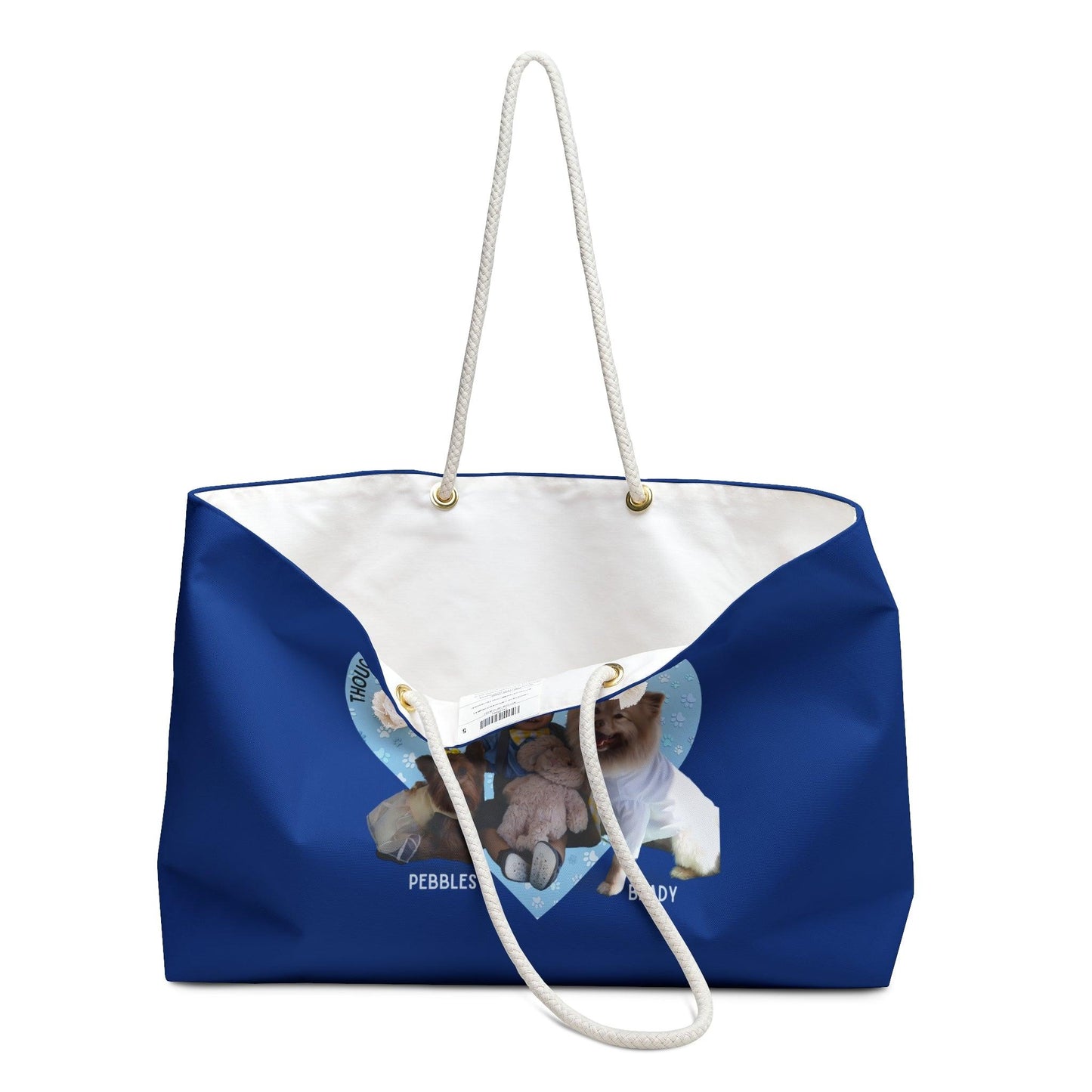 Paw Prints on My Heart Weekender Tote - Though They May Be Gone, Their Love Remains 🐾💙 - Whippie's