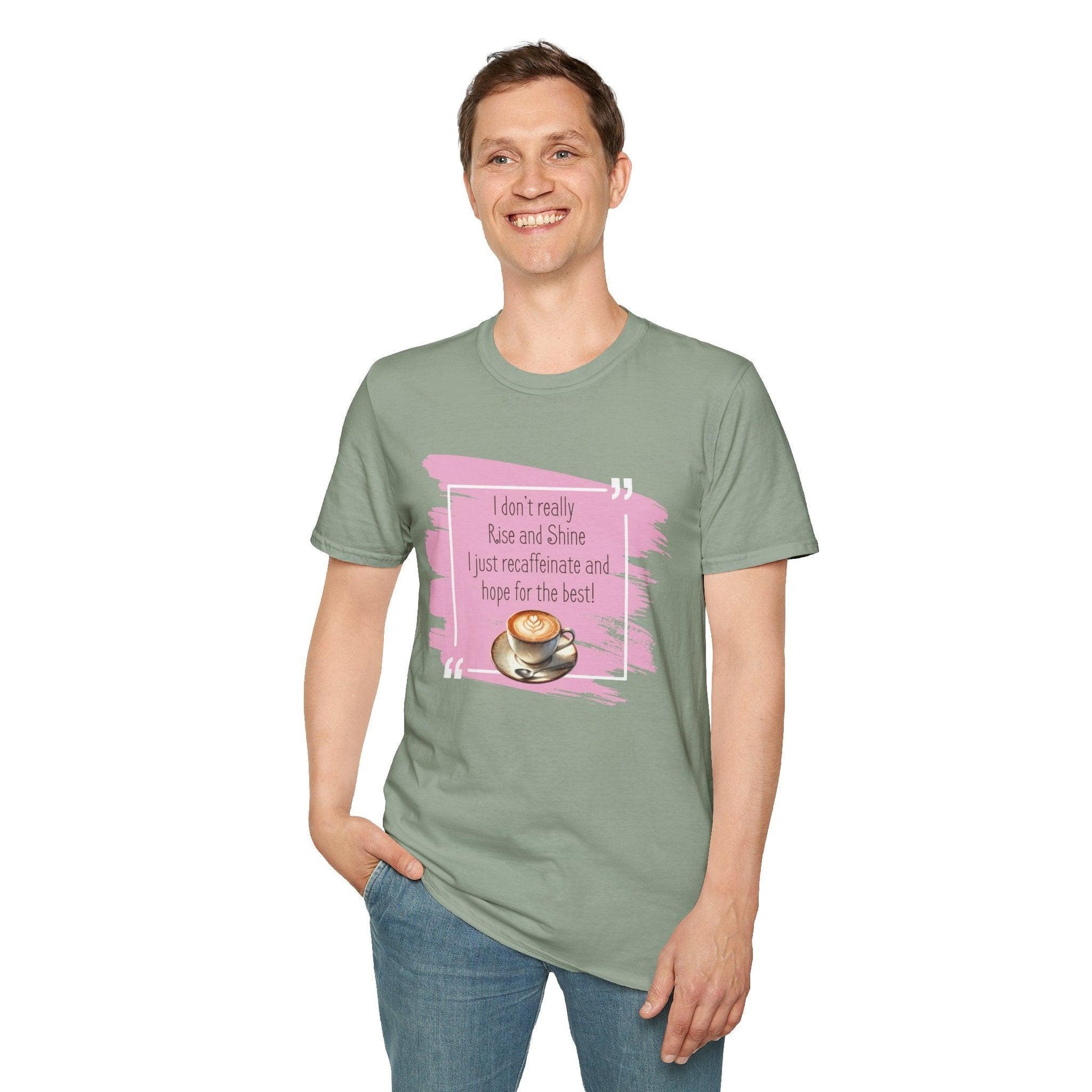 Recaffeinate & Hope Unisex Tee - But First, Coffee! ☕️💖 - Whippie's