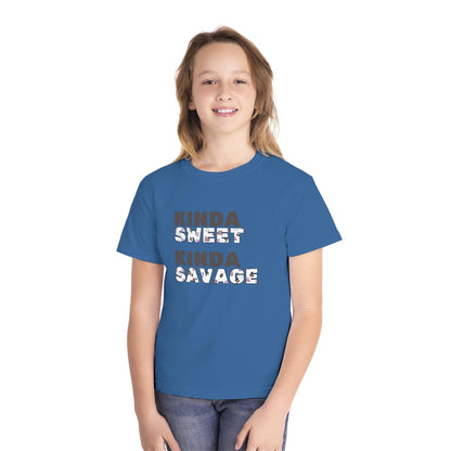✨ Kinda SWEET Kinda SAVAGE 😎 Youth Midweight Tee 💖 - Whippie's