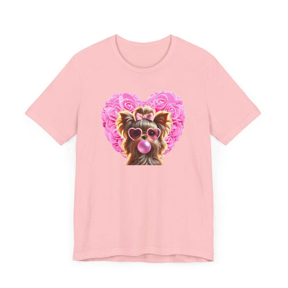 Yorkie Love Unisex Jersey Tee - 💖 Cuteness Overload! 💖 - Whippie's