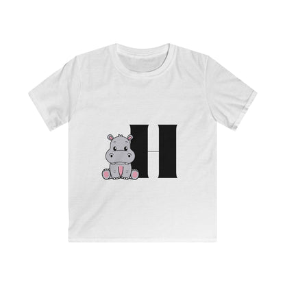 Alphabet Adventures: Letter H - Hippo Youth T-Shirt - Whippie's