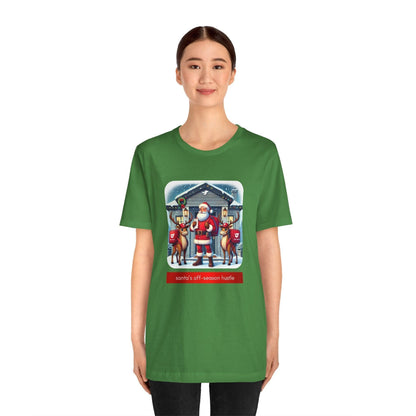 🎅 Santa's Off-Season Hustle 🍕 Unisex Tee ✨ Who knew Santa delivered more than presents? - Whippie's