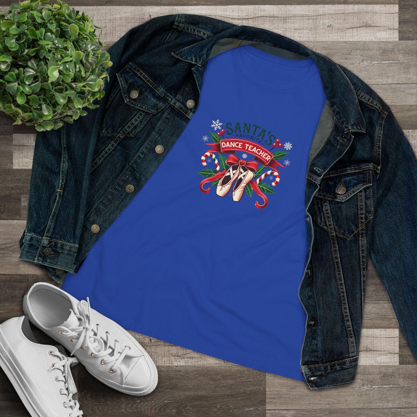 Santa's Favorite Dance Teacher Women's Softstyle Tee