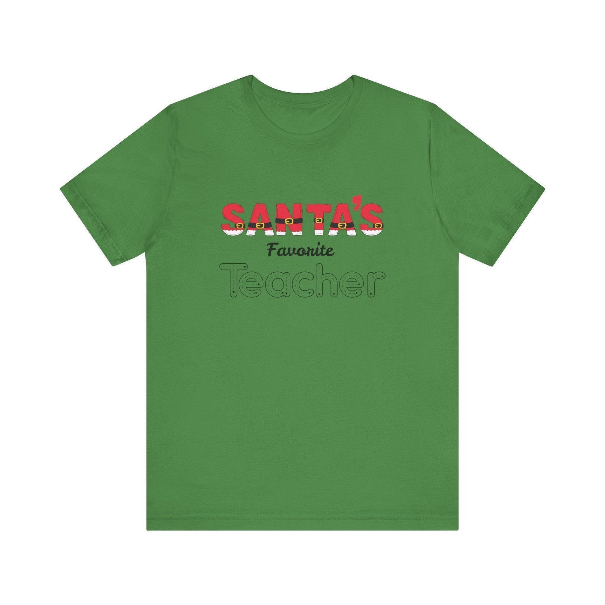 🎅 Santa's Favorite Teacher 🍎 Unisex Jersey Tee ✨ - Whippie's