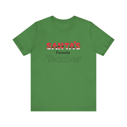 🎅 Santa's Favorite Teacher 🍎 Unisex Jersey Tee ✨ - Whippie's