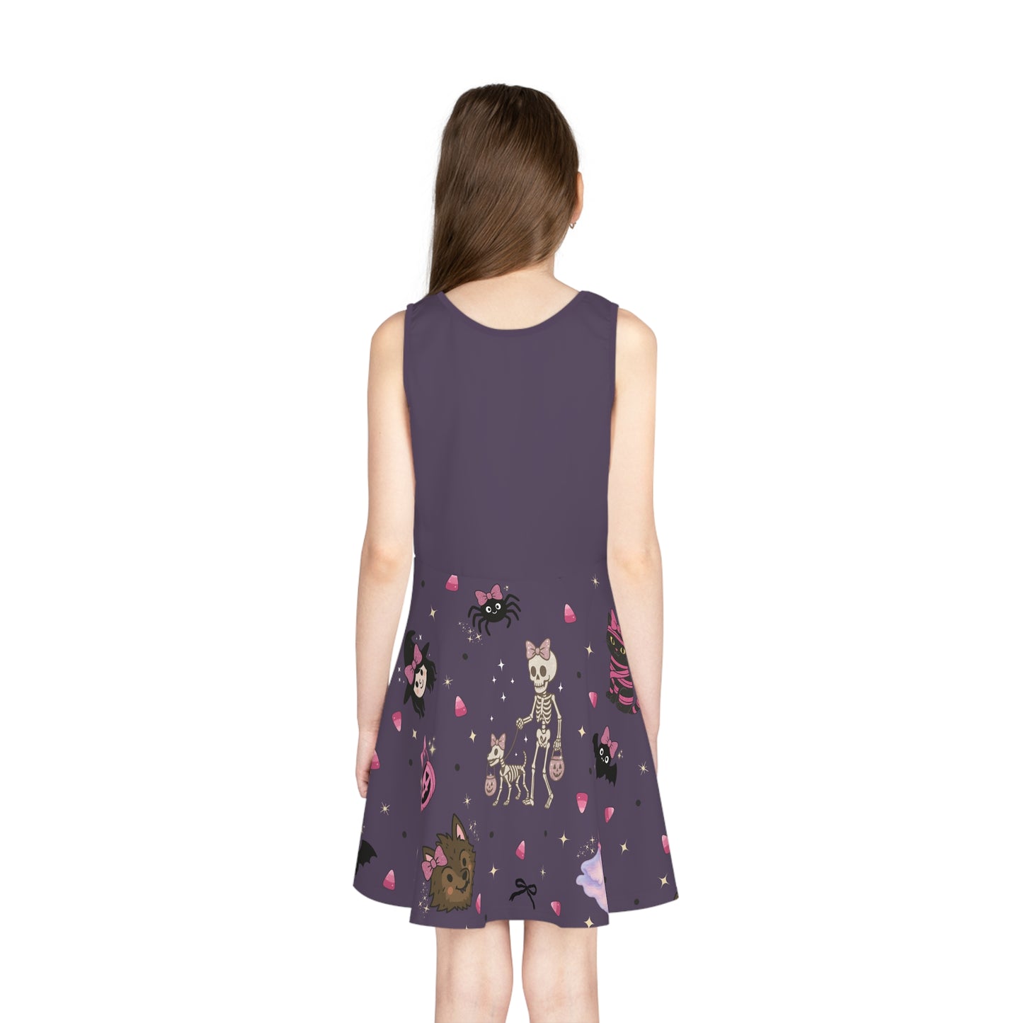 Pink Halloween Squad Sleeveless Sundress - Personalizable - Whippie's