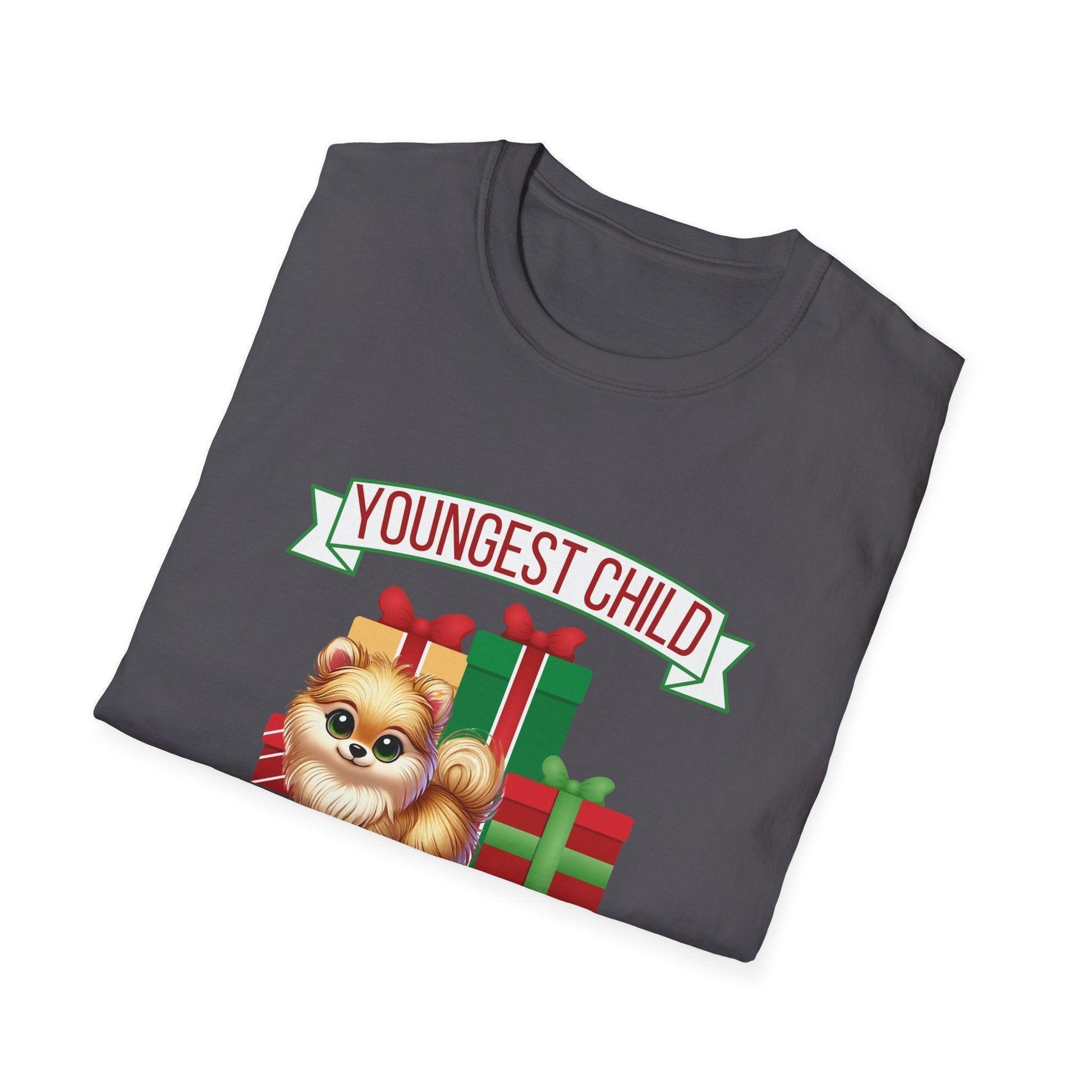 Youngest Child, The Favorite 🎁🐶 Pomeranian - Unisex Tee! 🎁👑 - Whippie's
