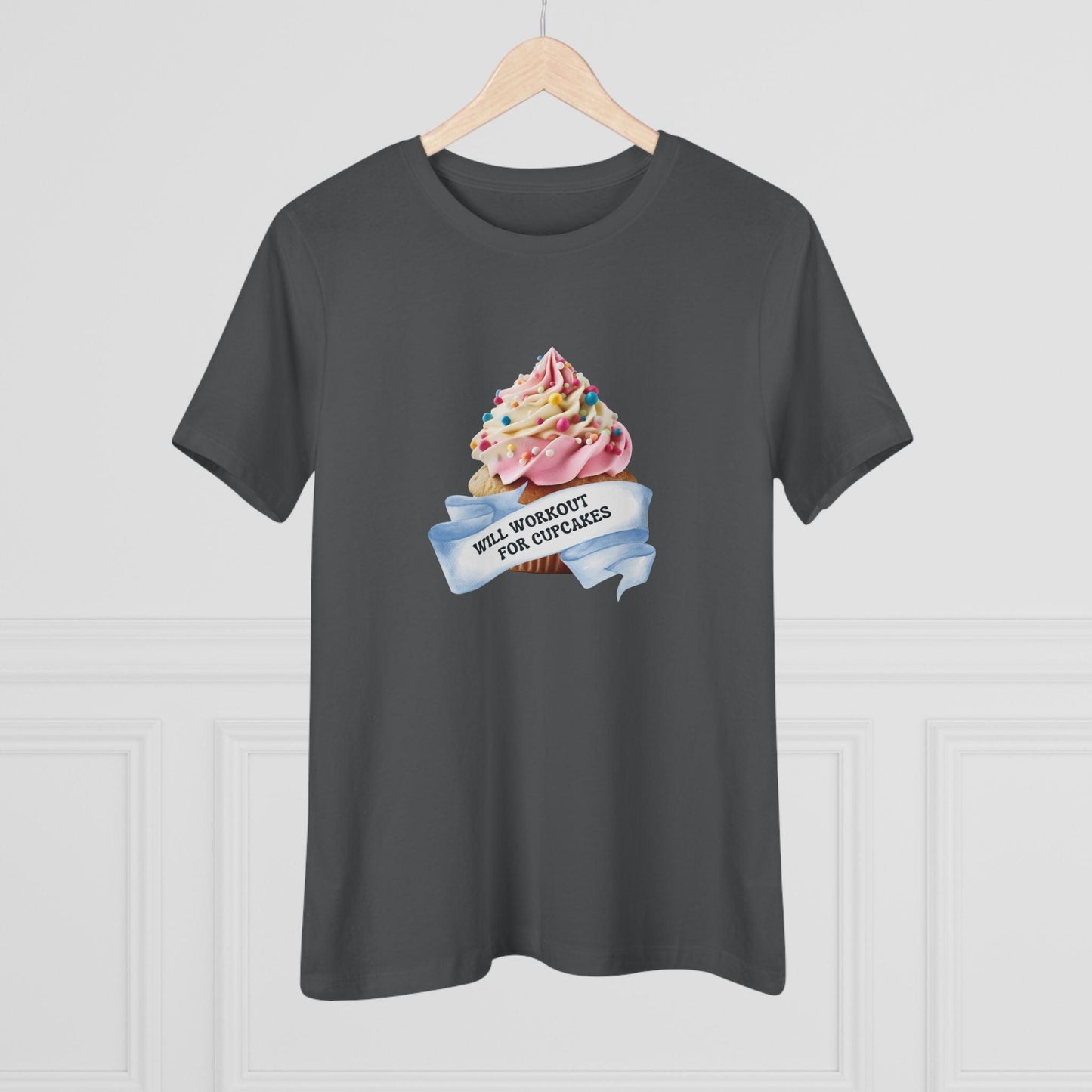 Will Workout for Cupcakes - Fuel Your Fitness! 🧁💪 Women's Softstyle Tee - Whippie's
