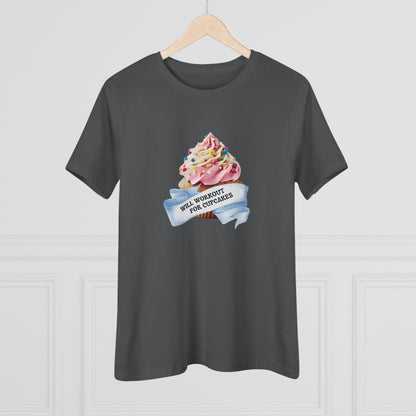 Will Workout for Cupcakes - Fuel Your Fitness! 🧁💪 Women's Softstyle Tee - Whippie's