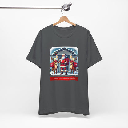 🎅 Santa's Off-Season Hustle 🍕 Unisex Tee ✨ Who knew Santa delivered more than presents? - Whippie's