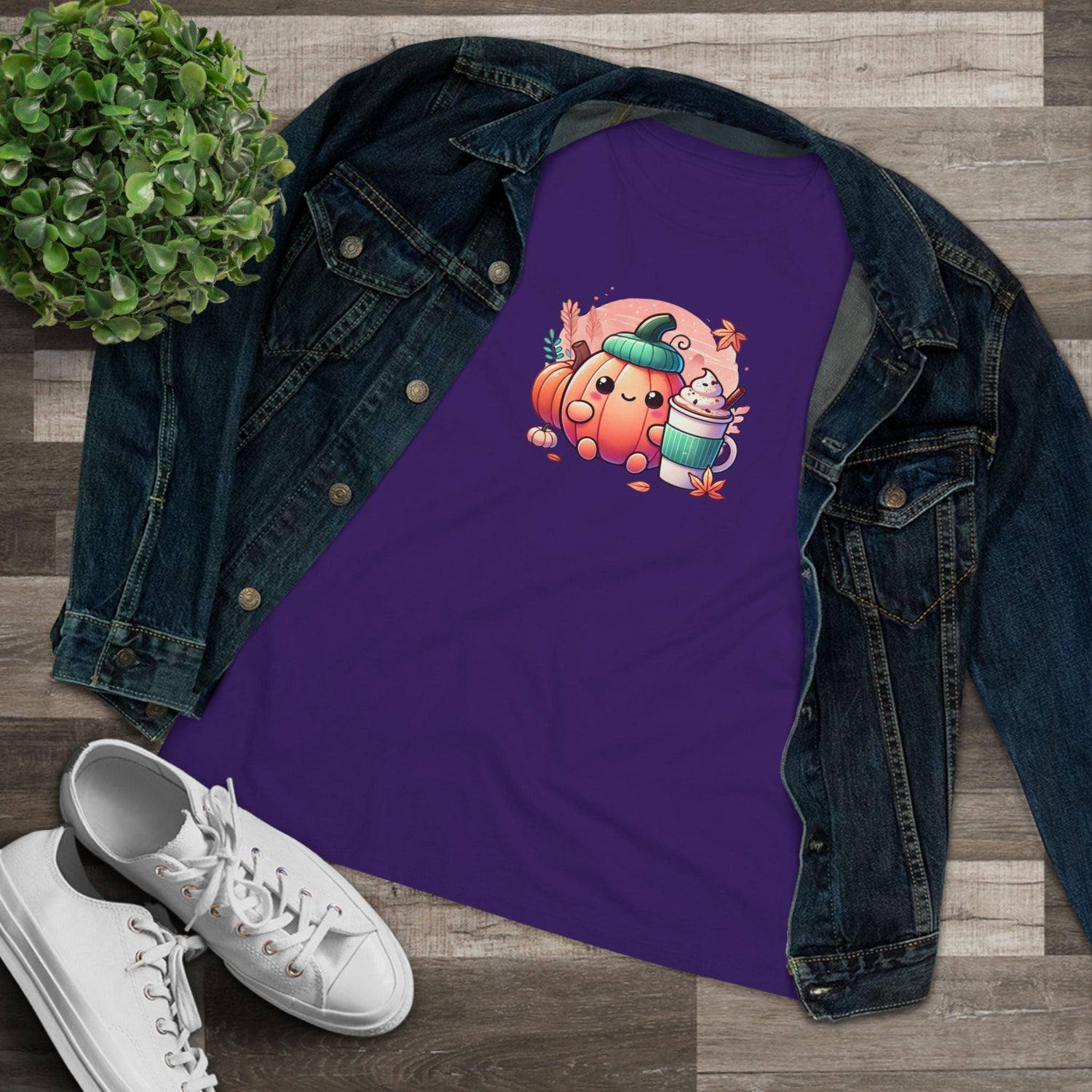Cute Pumpkin - Pumpkin Spice Latte - Women's Softstyle Tee - Whippie's