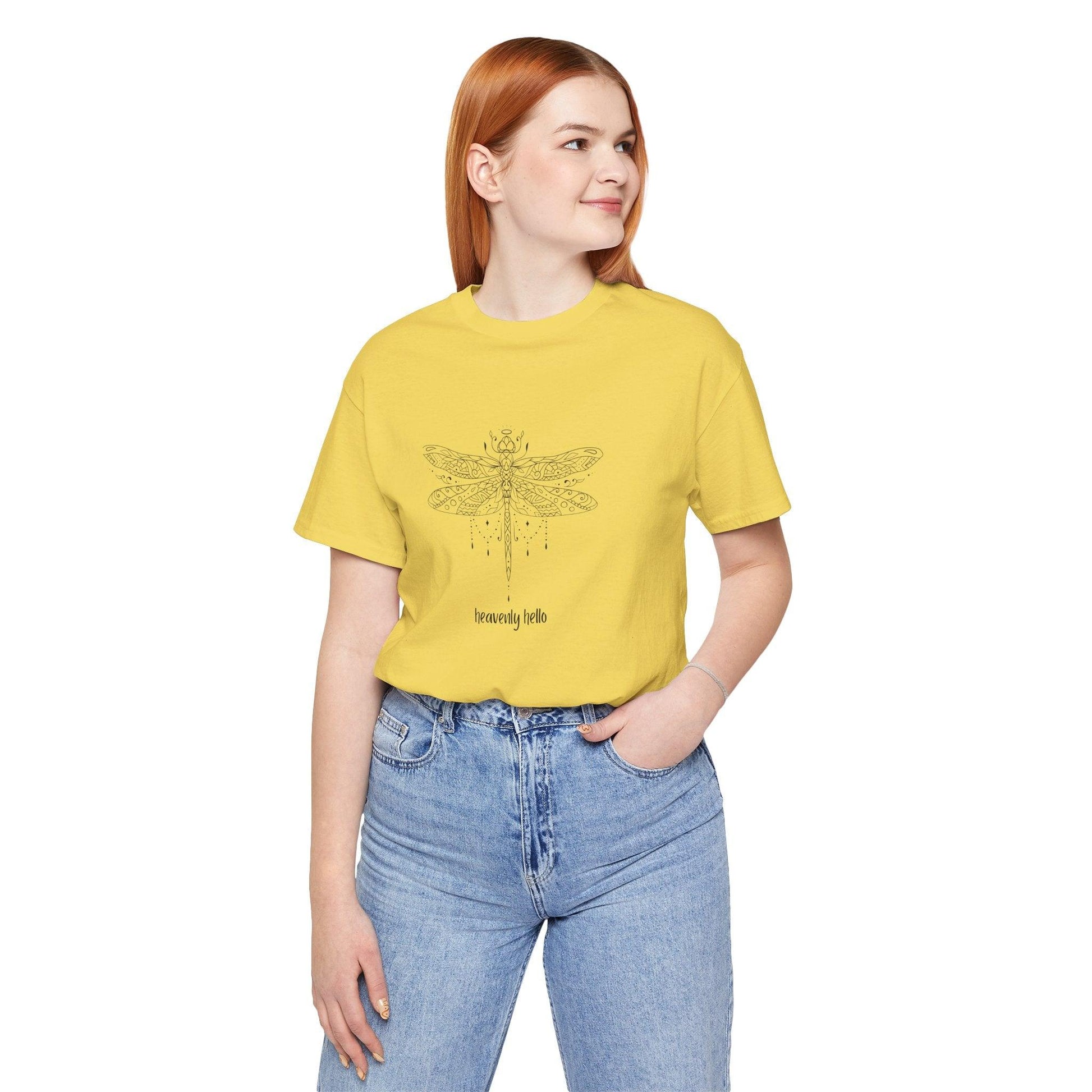 Heavenly Hello Unisex Jersey Tee - 🕊️ Carry a Piece of Heaven Close to Your Heart 🕊️ - Whippie's