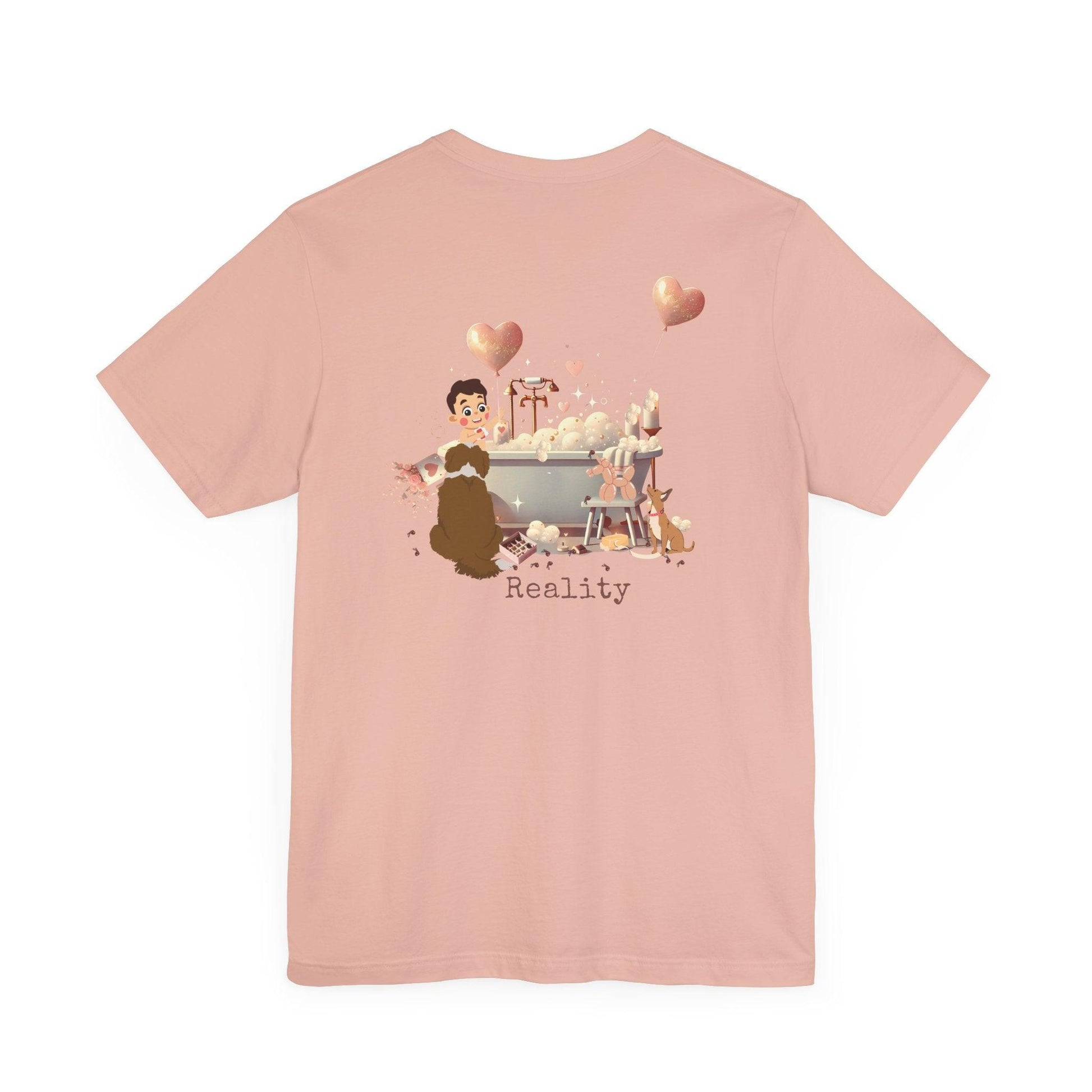 💖 My Valentine's Plan vs. Reality 🛁 Unisex Jersey Tee ✨ Expectation vs. Reality, the Valentine's Day edition! - Whippie's