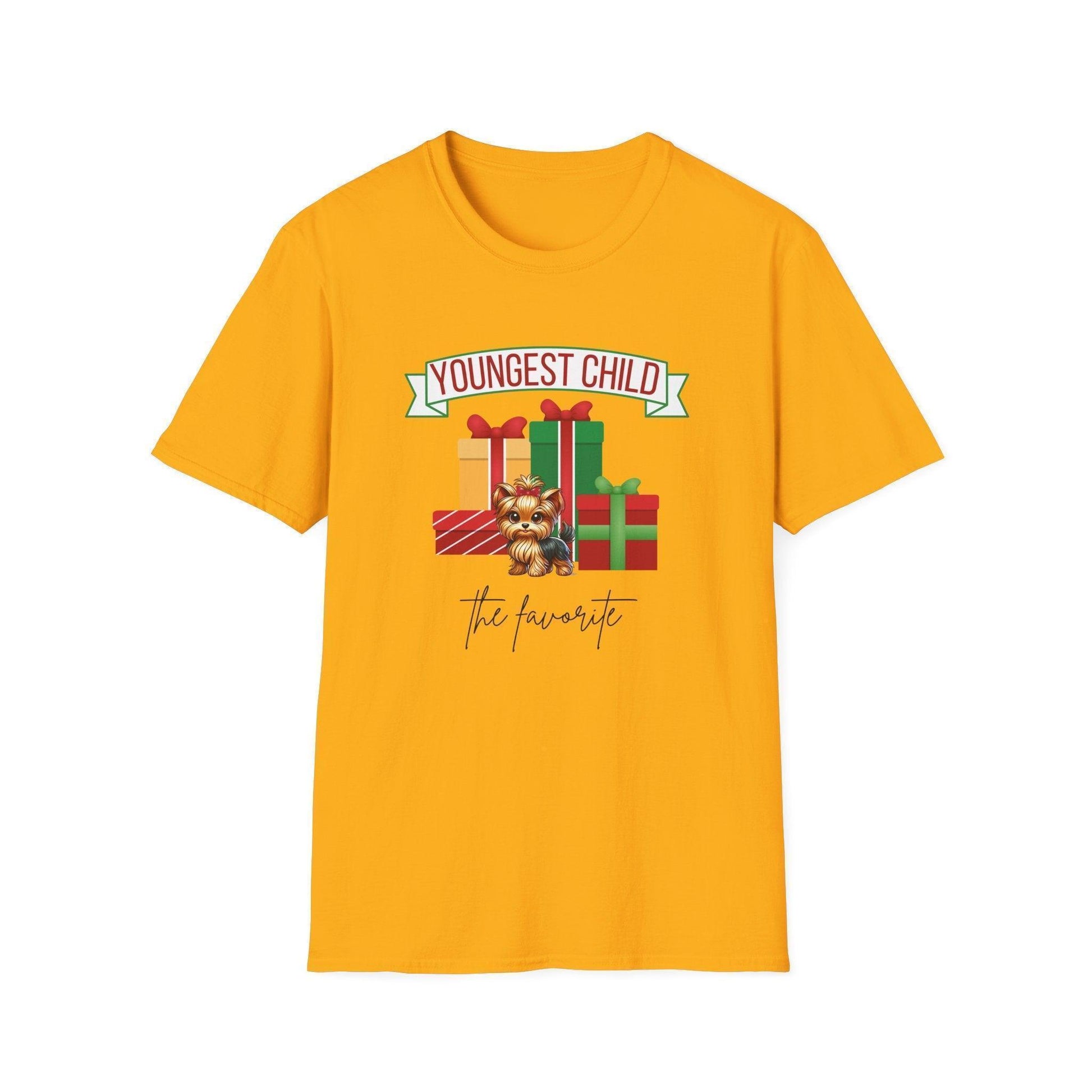 Youngest Child, The Favorite 🎁🐶 Yorkie - Unisex Tee! 🎁👑 - Whippie's