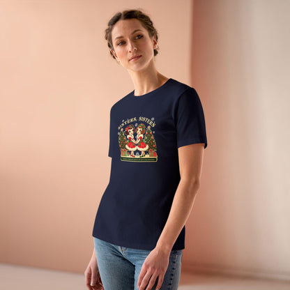 Sisters, Sisters (Brunette Sisters) There Were Never Such Devoted Sisters! 👭🏽🎄 Women's Softstyle Tee - Whippie's