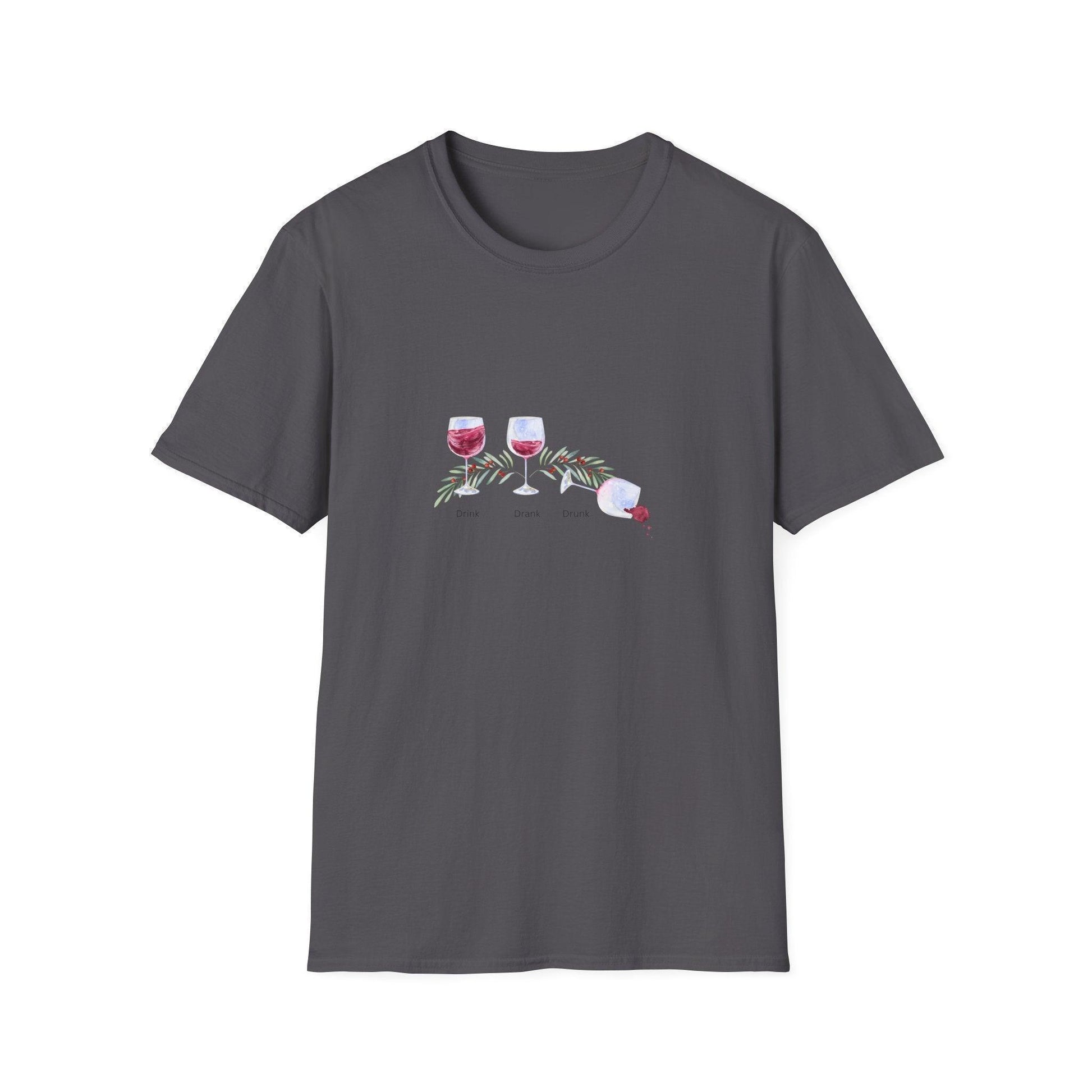 Drink Drank Drunk 🍷🍷🍷 - Holiday Edition - Unisex Softstyle T-shirt - Whippie's
