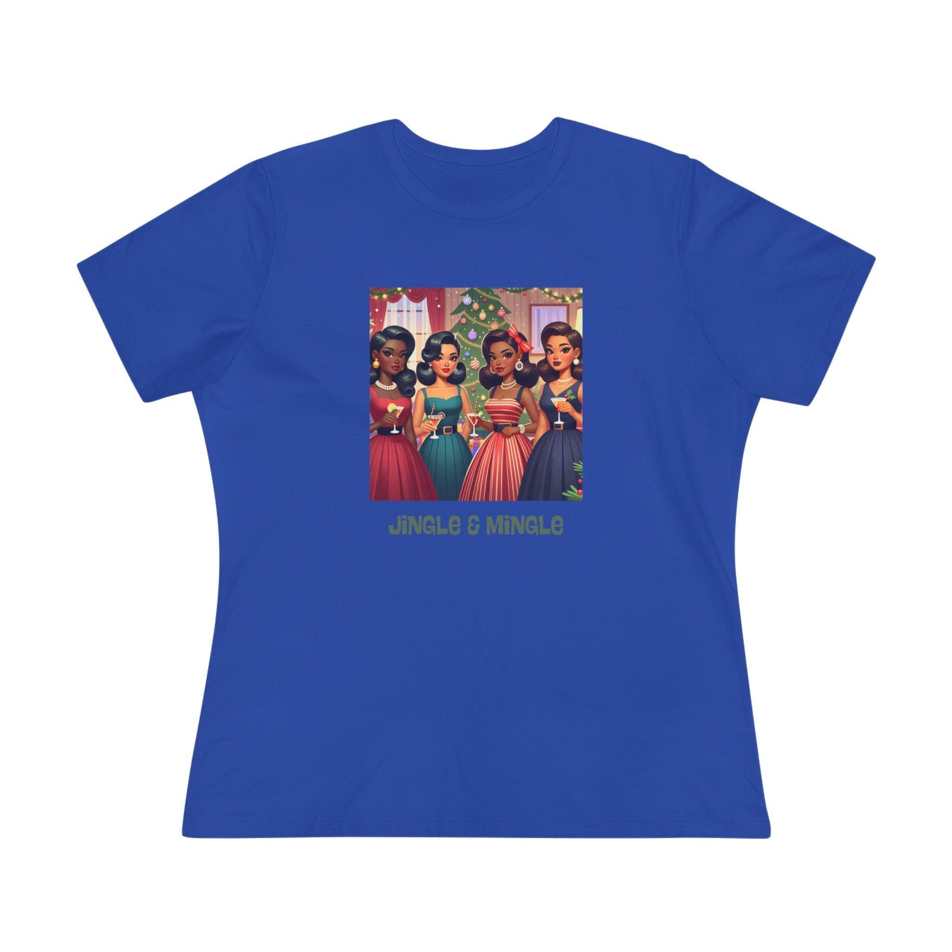 Jingle and Mingle Tee - Holiday Cheer, Please! 🥂🎄 Women's Softstyle Tee - Whippie's