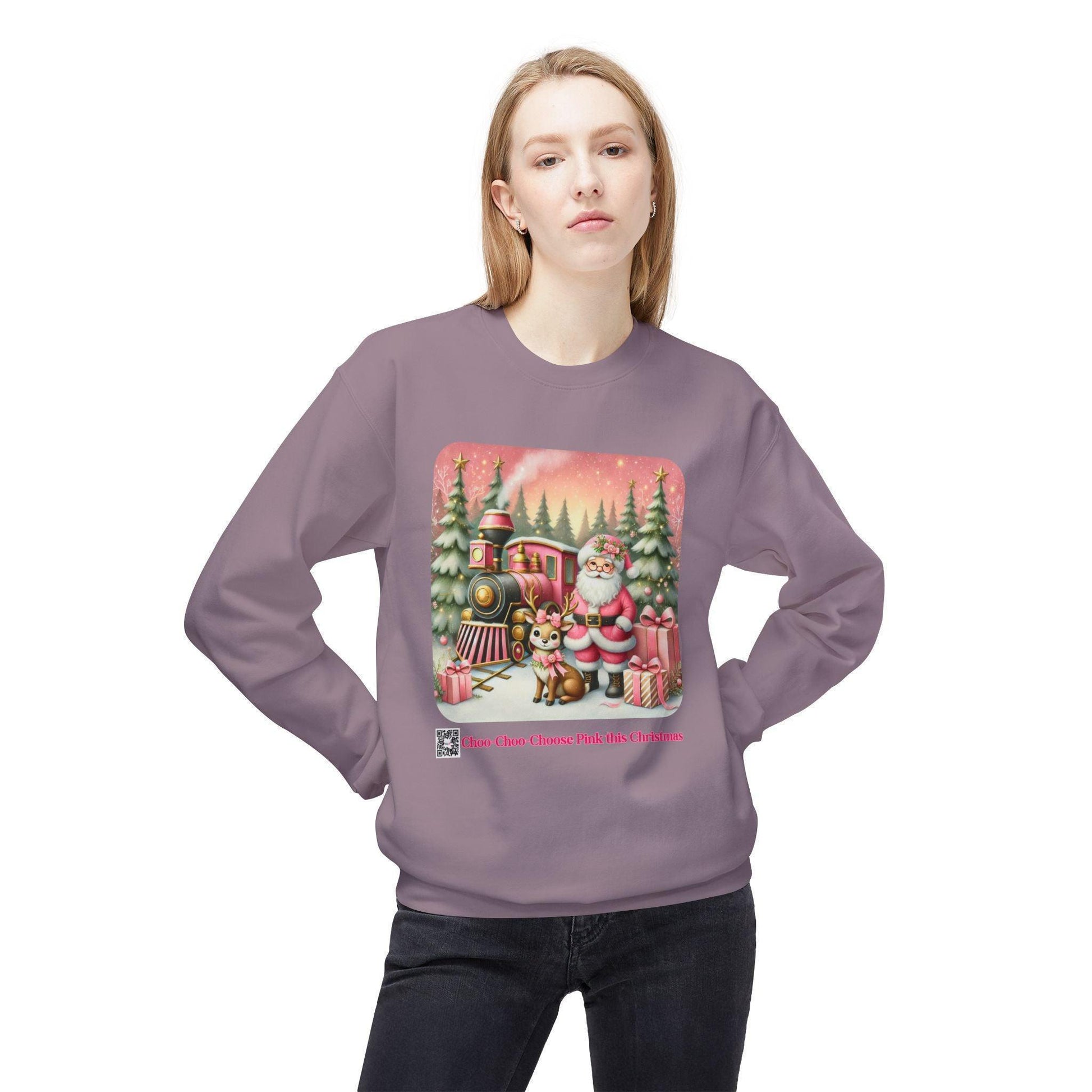 💖 Choo-Choo Choose Pink 🚂 Unisex Fleece Sweatshirt 🎁 - Whippie's
