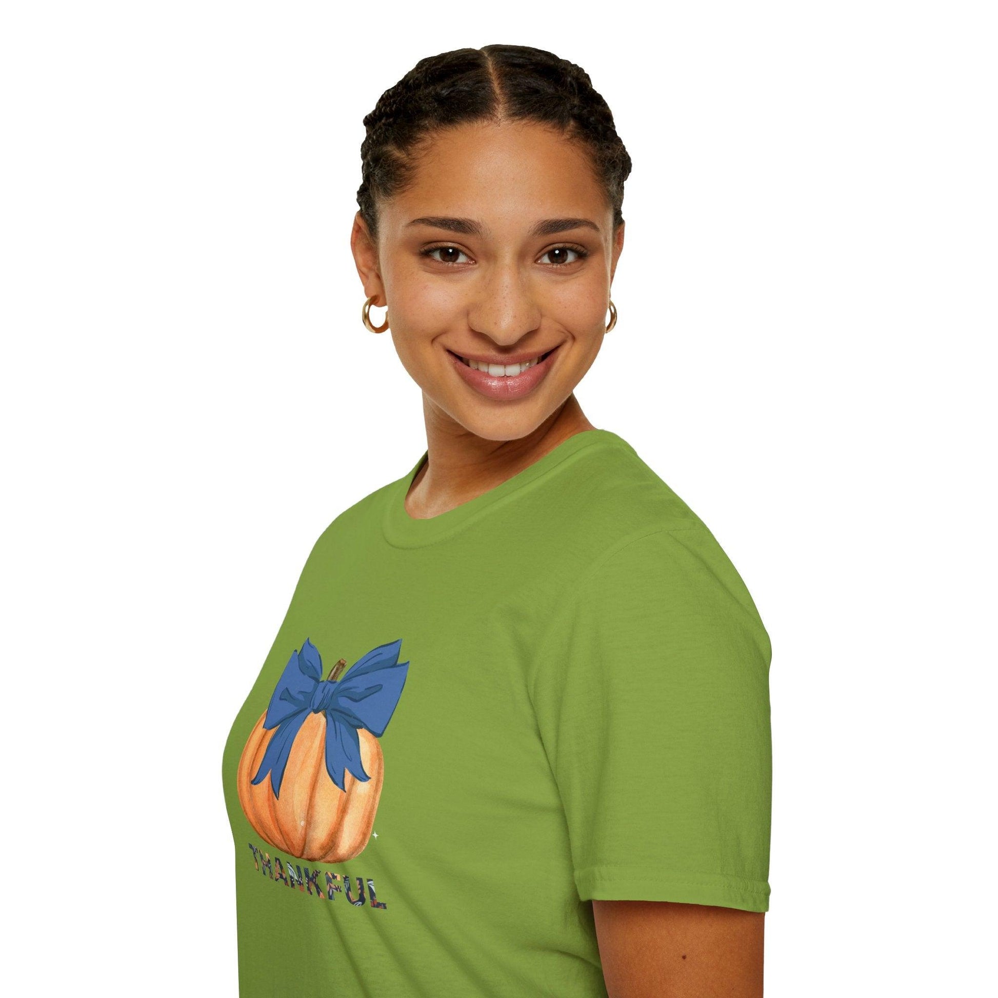 Thankful Pumpkin Tee - A Heart Full of Gratitude! 🧡💙 Unisex Tee - Whippie's
