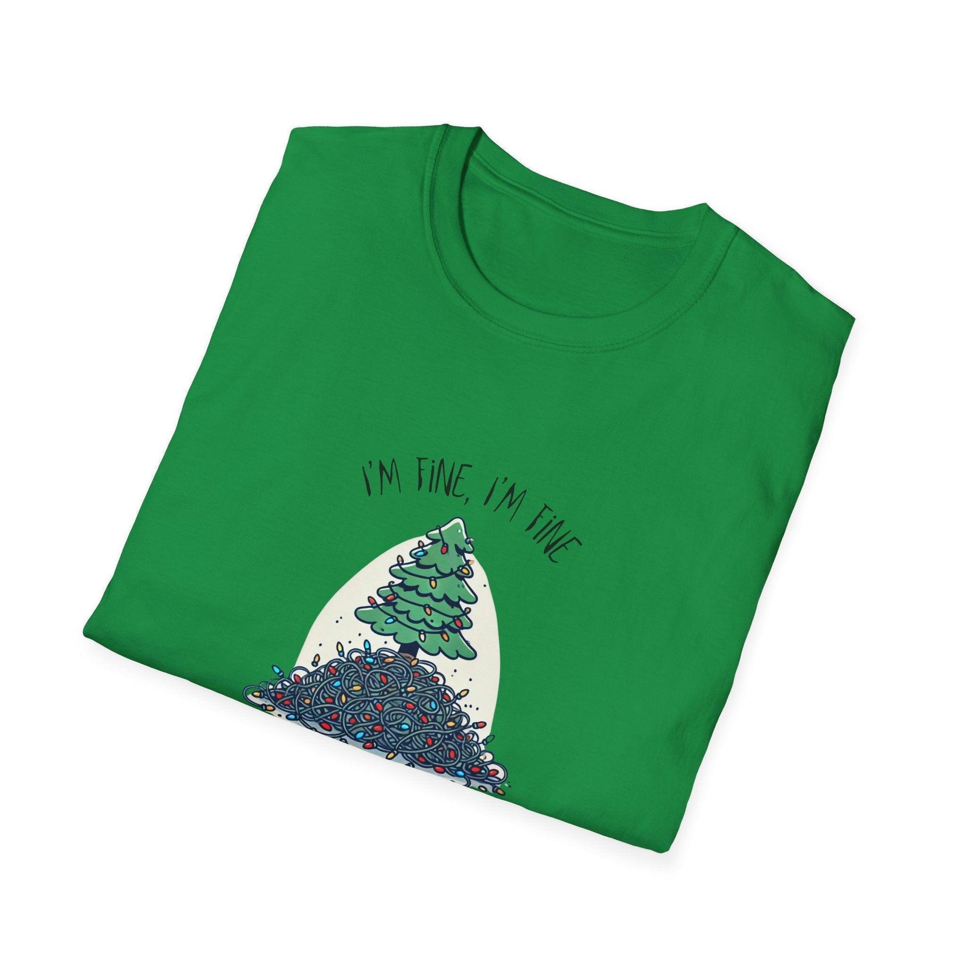 "I'm Fine, I'm Fine, Everything's Fine!" 🎄 - Christmas Stress 😅🎁 - Unisex Softstyle T-shirt - Whippie's