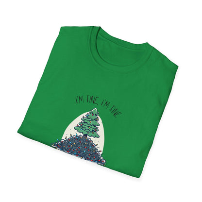 "I'm Fine, I'm Fine, Everything's Fine!" 🎄 - Christmas Stress 😅🎁 - Unisex Softstyle T-shirt - Whippie's