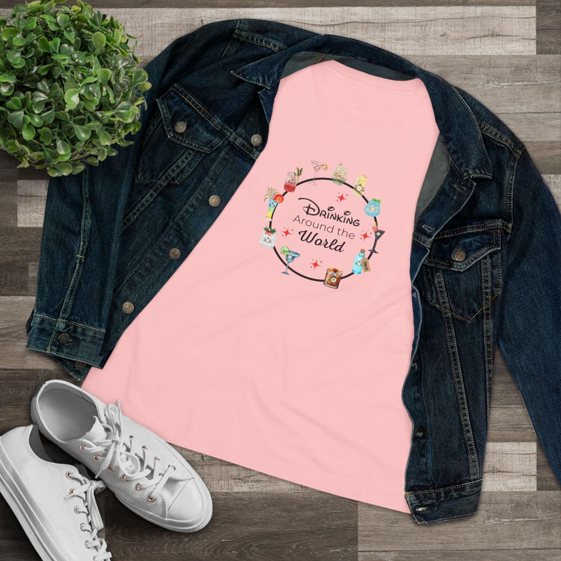 Drinking Around the World - Princess - Women's Softstyle Tee - Whippie's