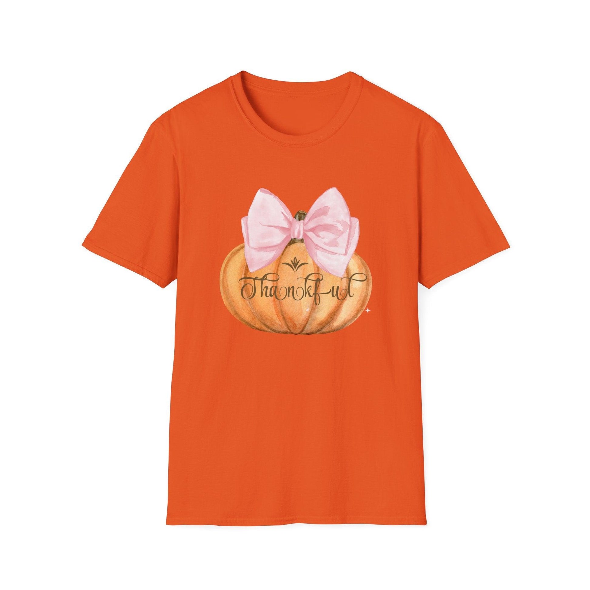 Thankful Pumpkin - A Heart Full of Gratitude! 🧡🎀 Unisex Tee - Whippie's