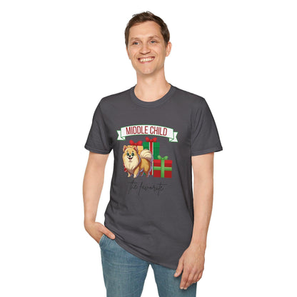 Middle Child, The Favorite 🎁🐶 Pomeranian - Unisex Tee! 🎁👑 - Whippie's