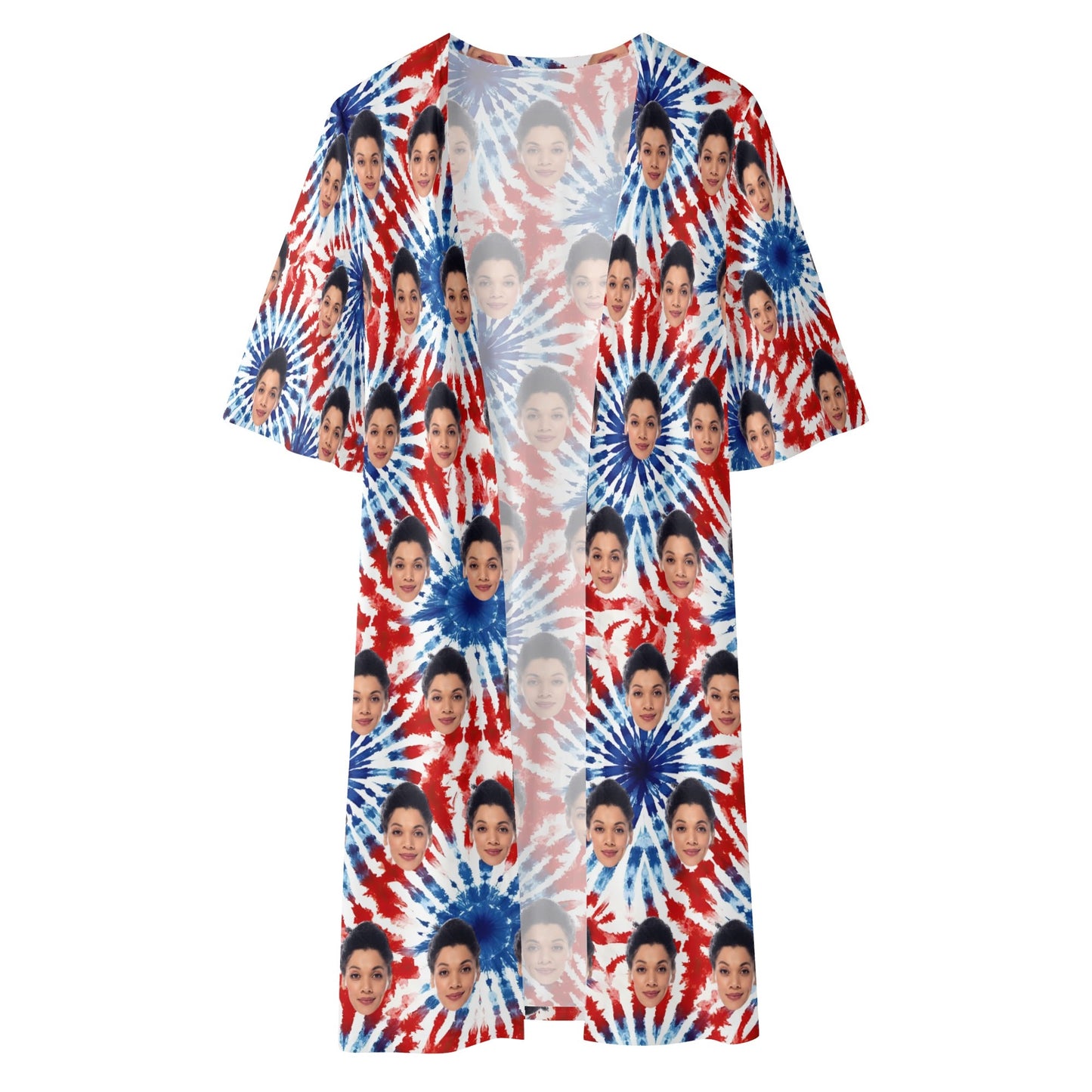 Women's Half Sleeve Kimono Cardigan - Personalizable with Your Photo
