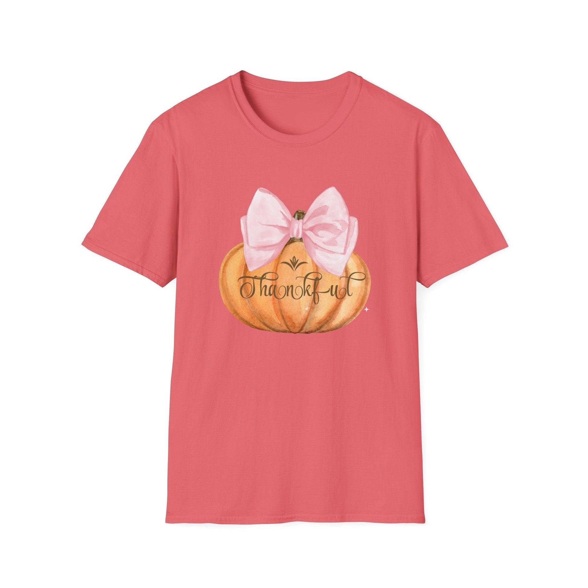 Thankful Pumpkin - A Heart Full of Gratitude! 🧡🎀 Unisex Tee - Whippie's