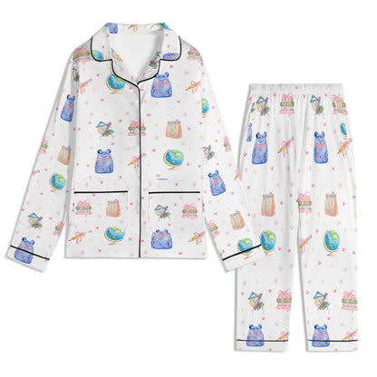 Back to School Adventures Kids Pajama Set with Pockets