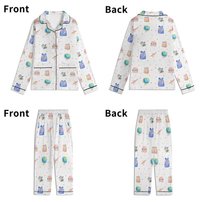 Back to School Adventures Kids Pajama Set with Pockets