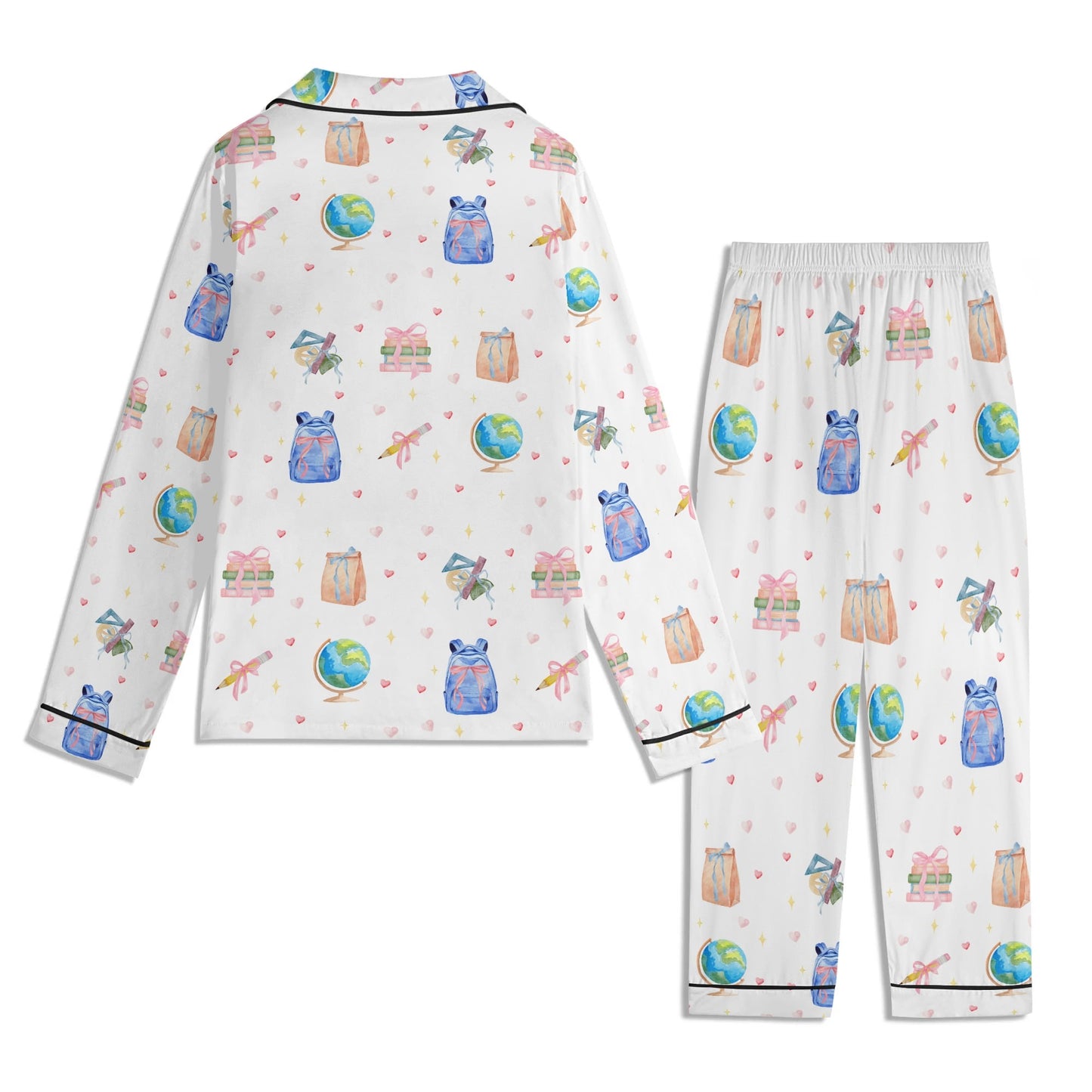 Back to School Adventures Kids Pajama Set with Pockets