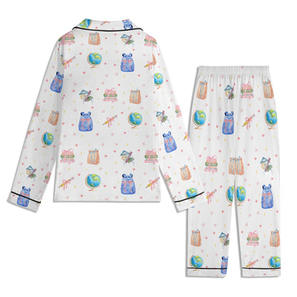 Back to School Adventures Kids Pajama Set with Pockets