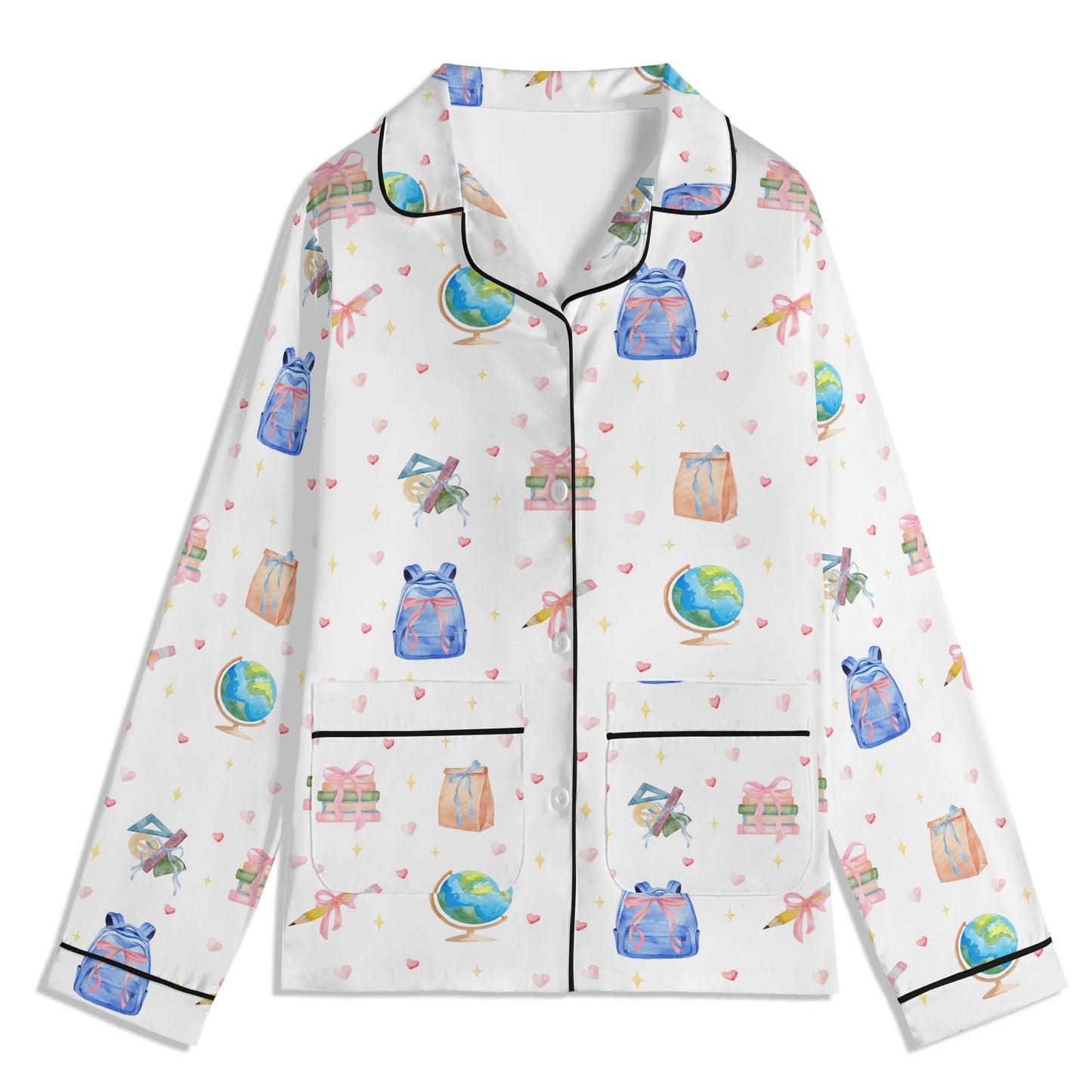 Back to School Adventures Kids Pajama Set with Pockets