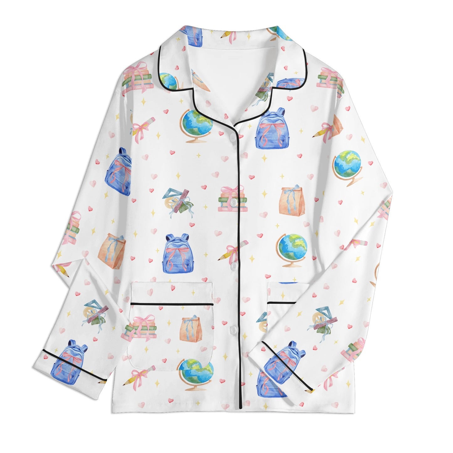 Back to School Adventures Kids Pajama Set with Pockets