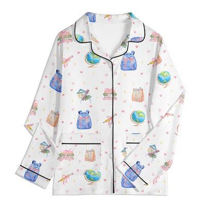 Back to School Adventures Kids Pajama Set with Pockets