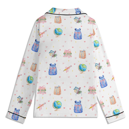 Back to School Adventures Kids Pajama Set with Pockets