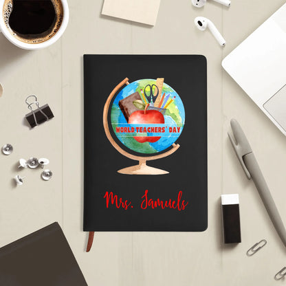 World Teachers Day PU Leather Notebook - Personalizable