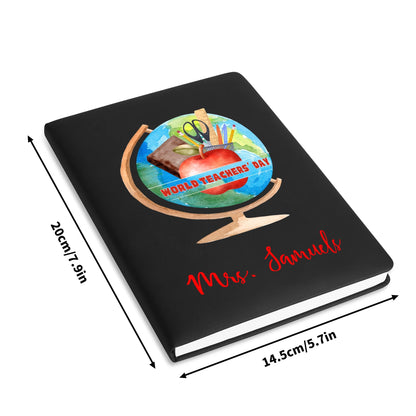 World Teachers Day PU Leather Notebook - Personalizable