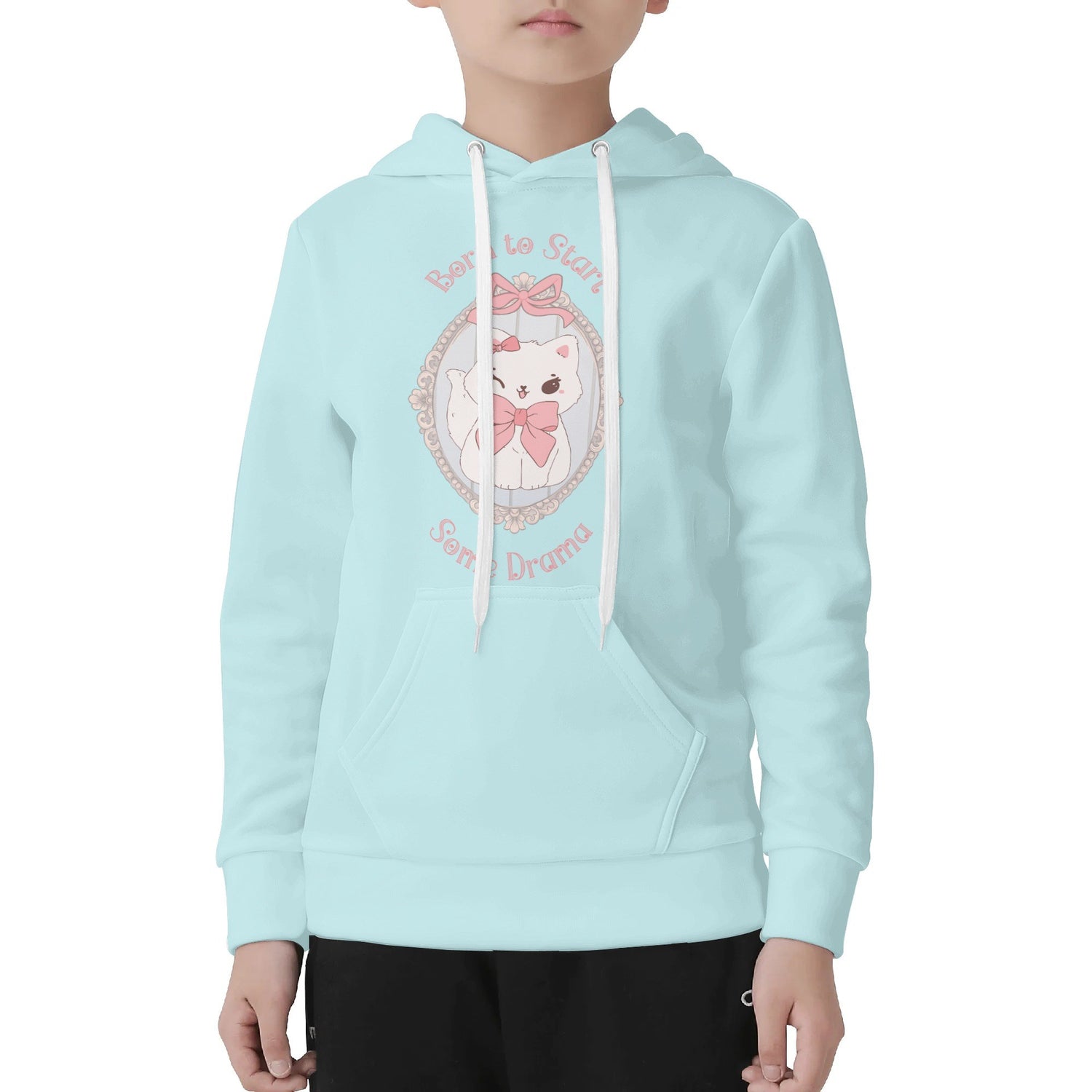 Born to Start Some Drama Kids Heavy Fleece Hoodie - FREE Shipping!