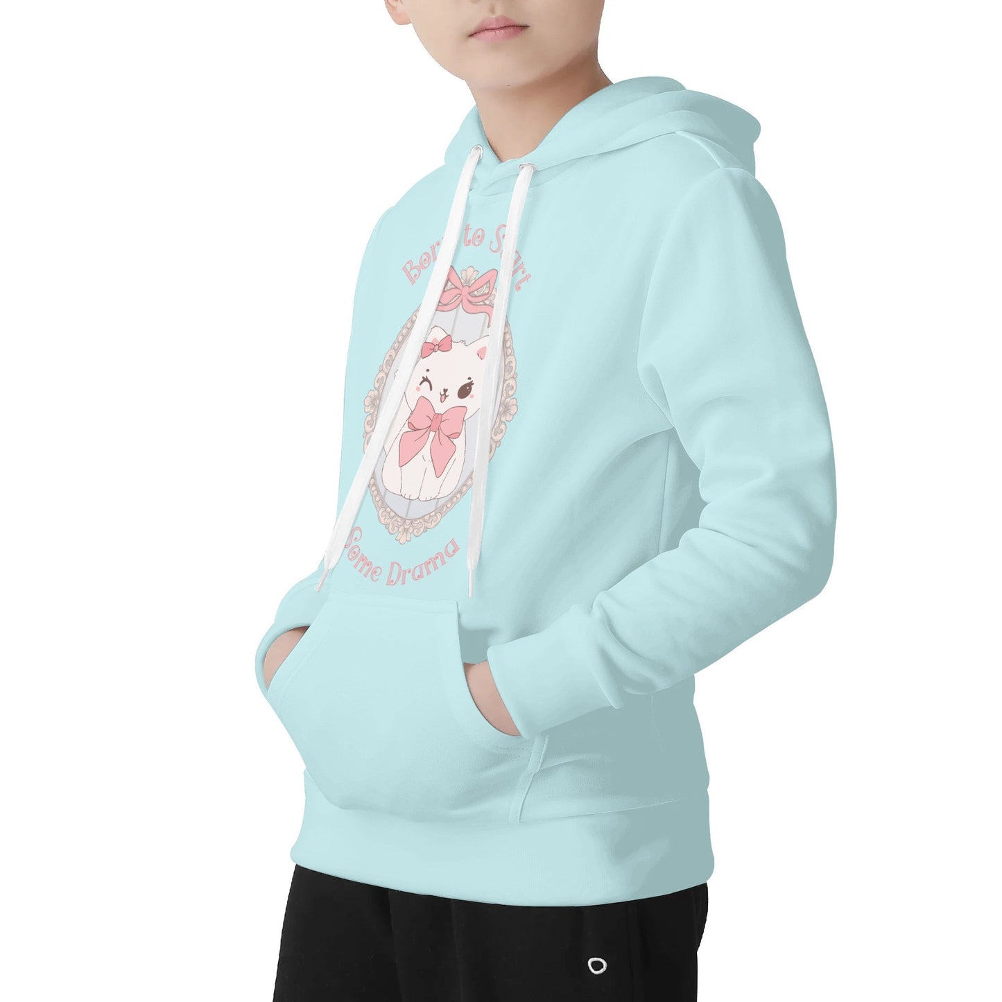 Born to Start Some Drama Kids Heavy Fleece Hoodie - FREE Shipping!