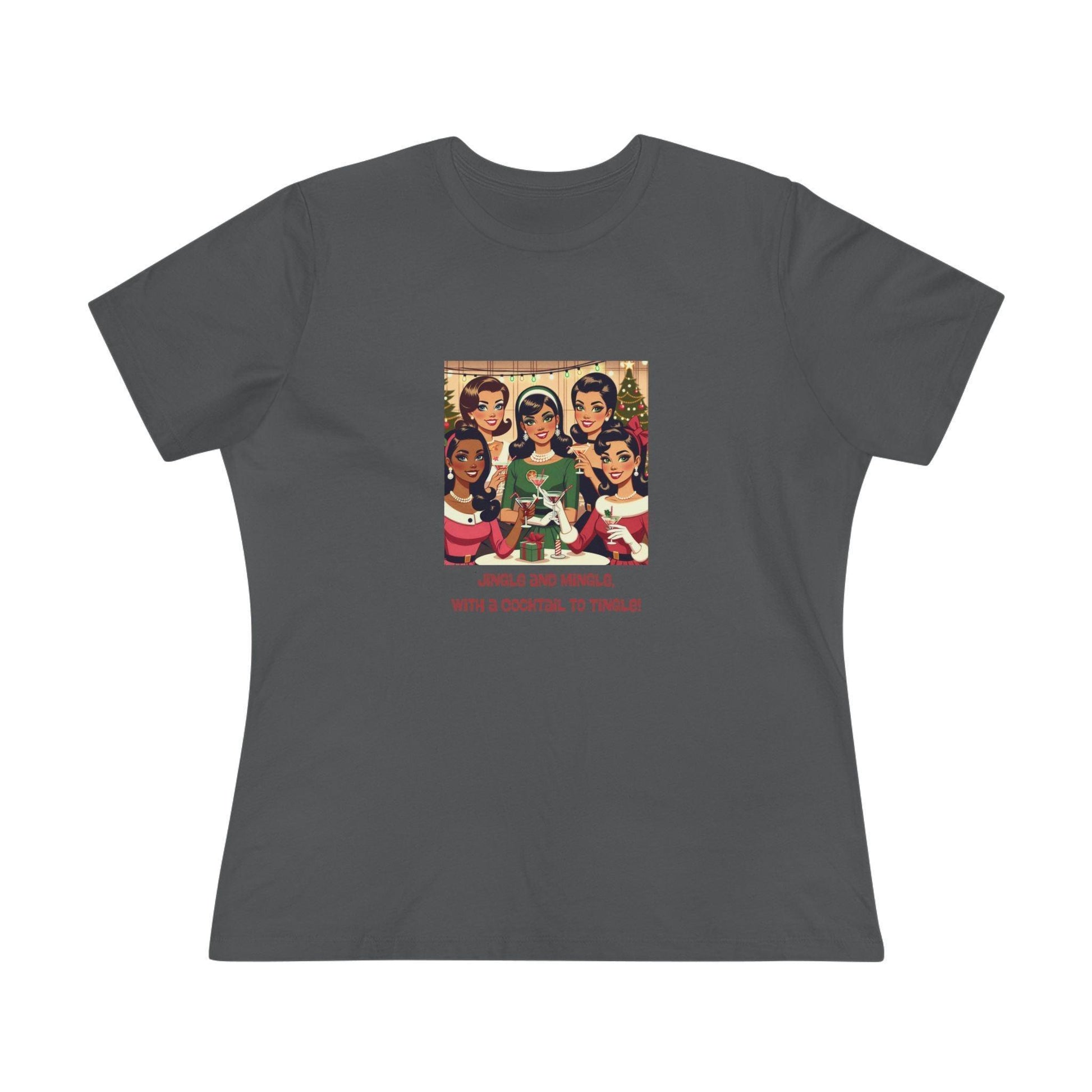 Holiday Friends Sipping Cocktails - Women's Softstyle Tee - Whippie's