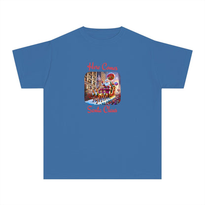 🎅 Here Comes Santa Claus 🎄 Youth Midweight Tee ✨ - Whippie's