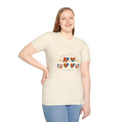 Grateful Hearts Four Hearts Unisex T-Shirt