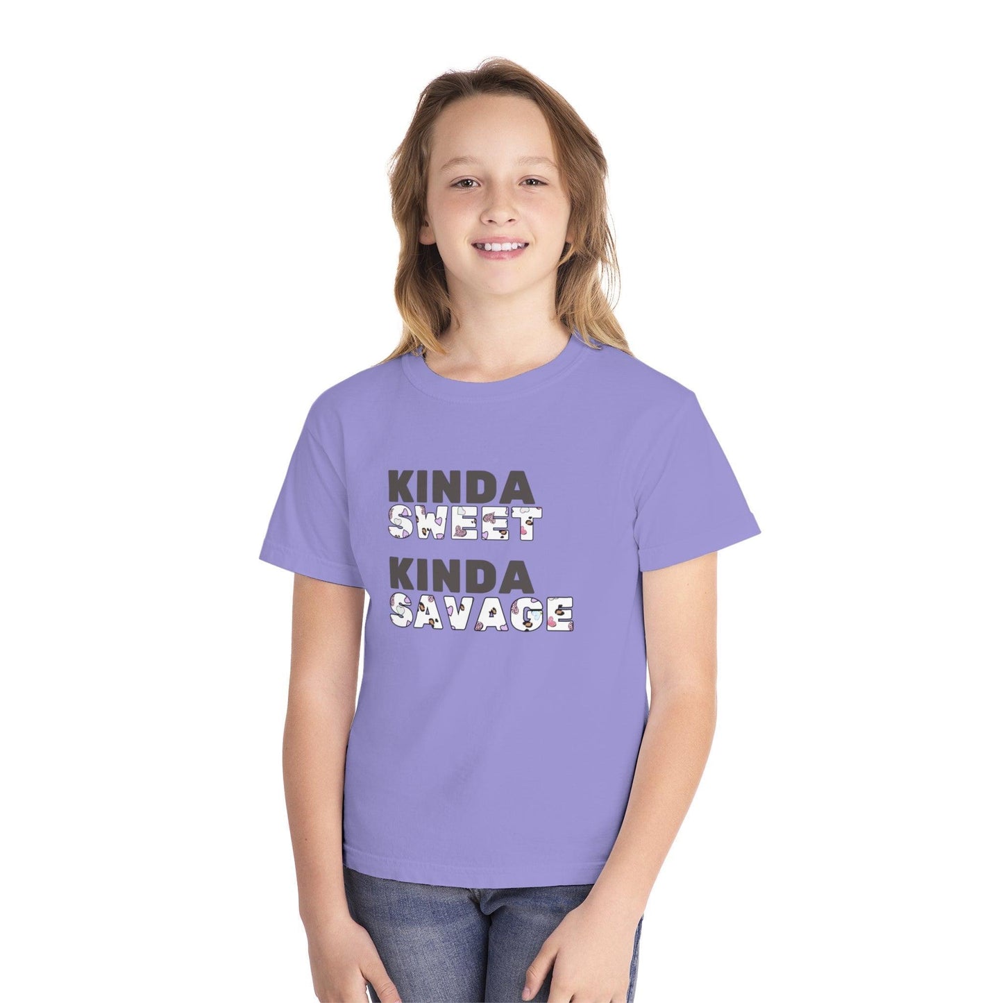 ✨ Kinda SWEET Kinda SAVAGE 😎 Youth Midweight Tee 💖 - Whippie's