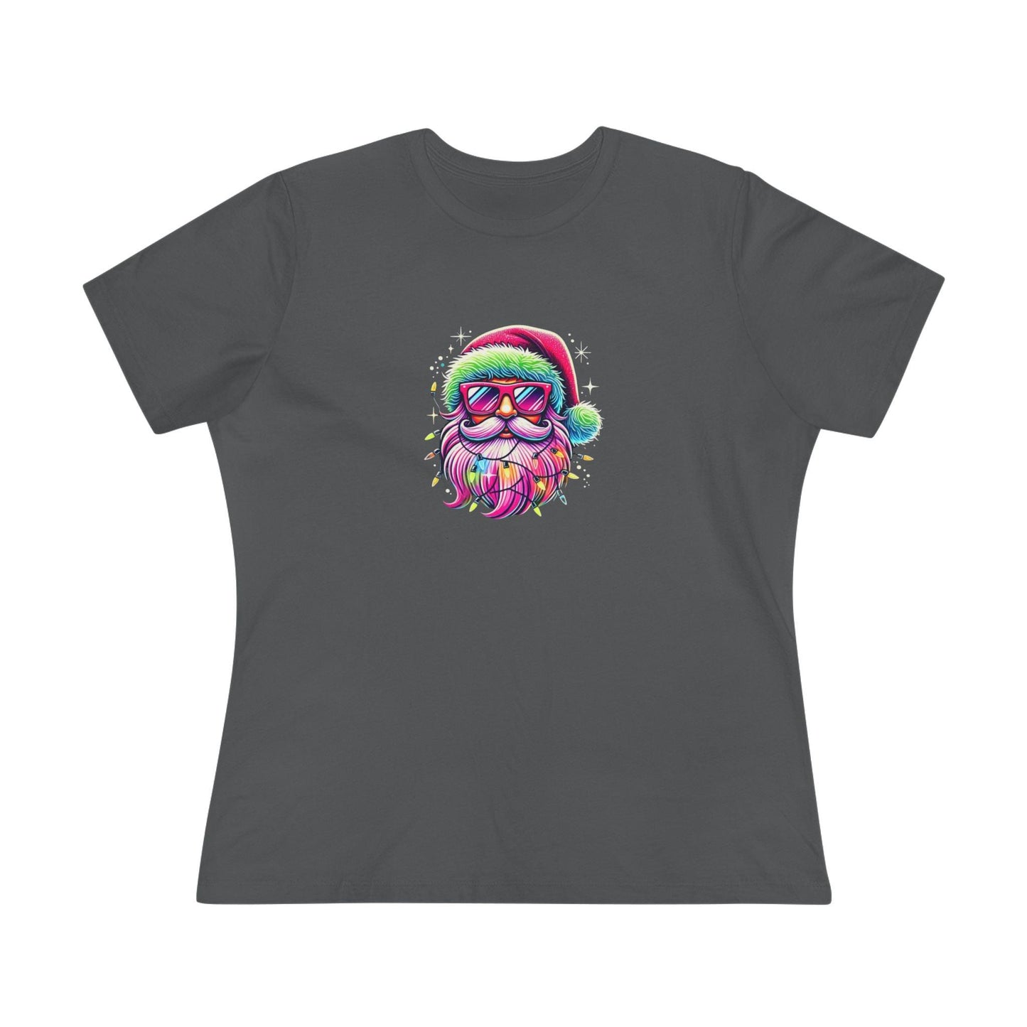 Shine Bright Like Santa! Merry and Bright! 🎅🏻✨🌈 - Women's Softstyle Tee - Whippie's