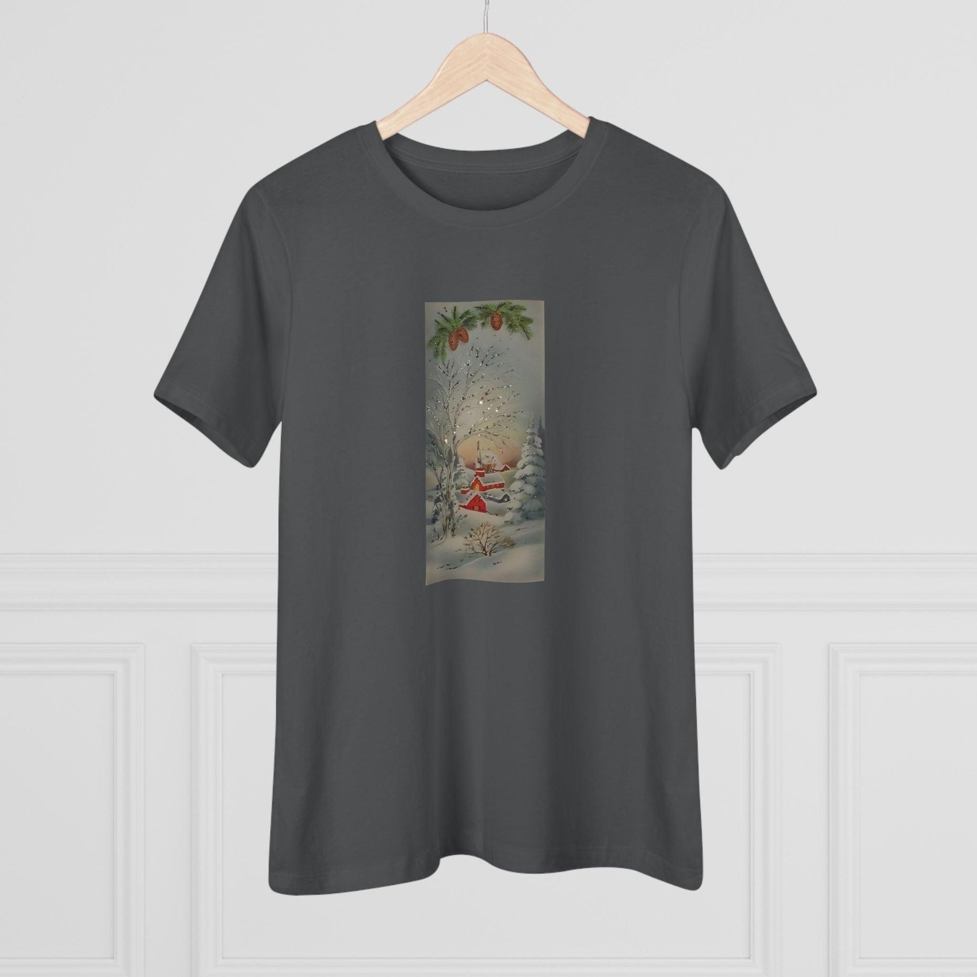 Glittery Winter Village Tee - Sparkle This Season! ✨🎄 Women's Softstyle Tee - Whippie's
