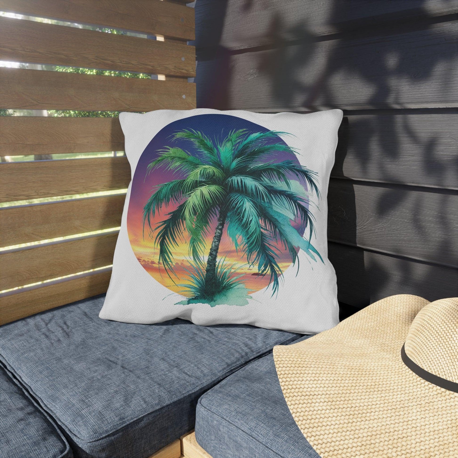 🌅 Tropical Sunset Paradise 🌴 Outdoor Pillow ✨ Bring the tropical vibes home! - Whippie's